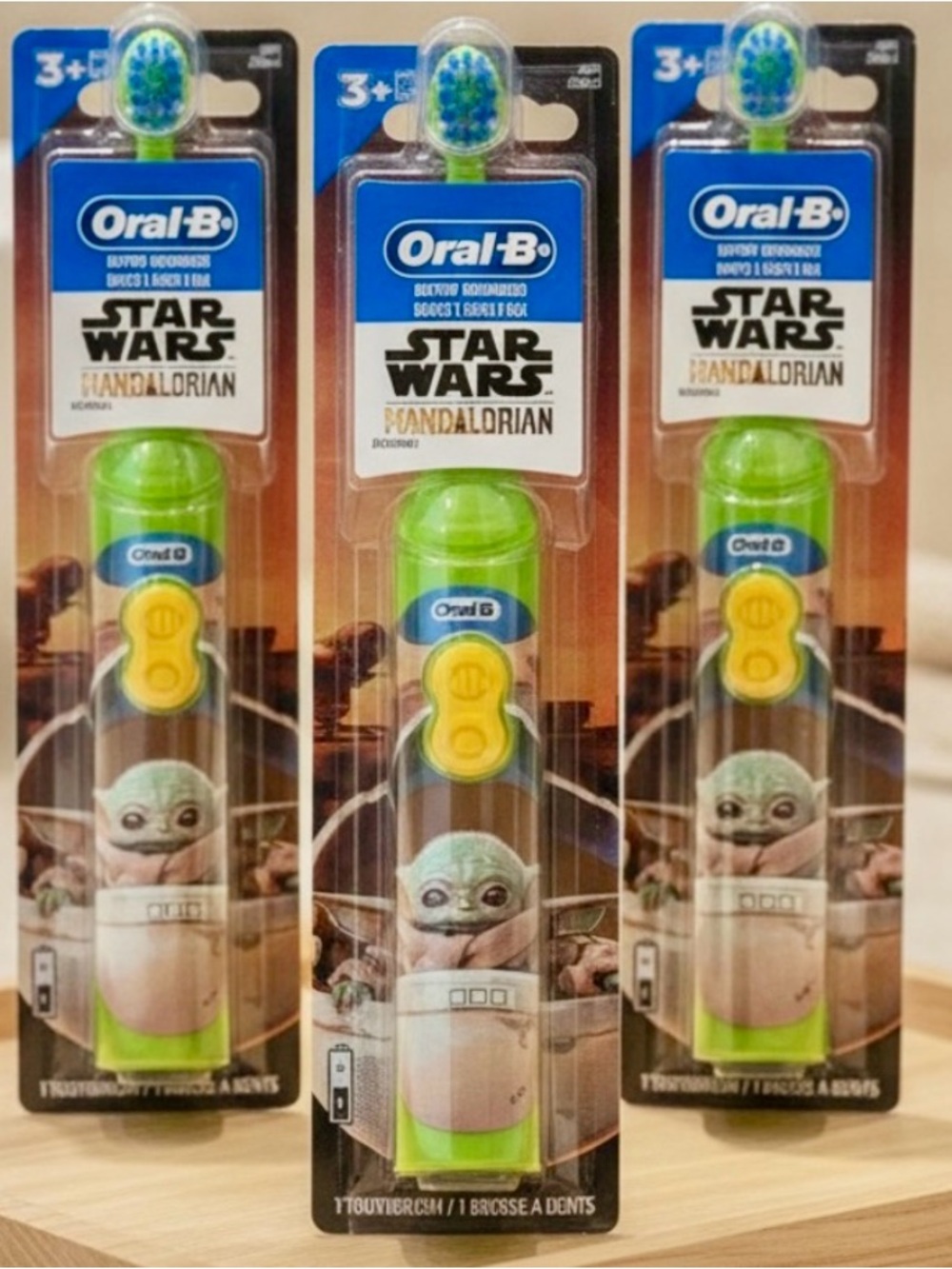 NWT Oral-B Kids Electric
Toothbrush Star Wars Grogu Baby Yoda NEW
Set of 3